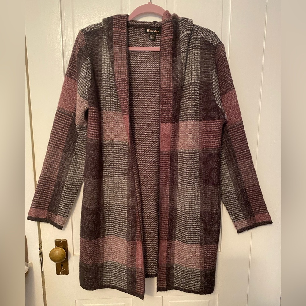 By Design, Sweater Jacket w/ Hood, Large